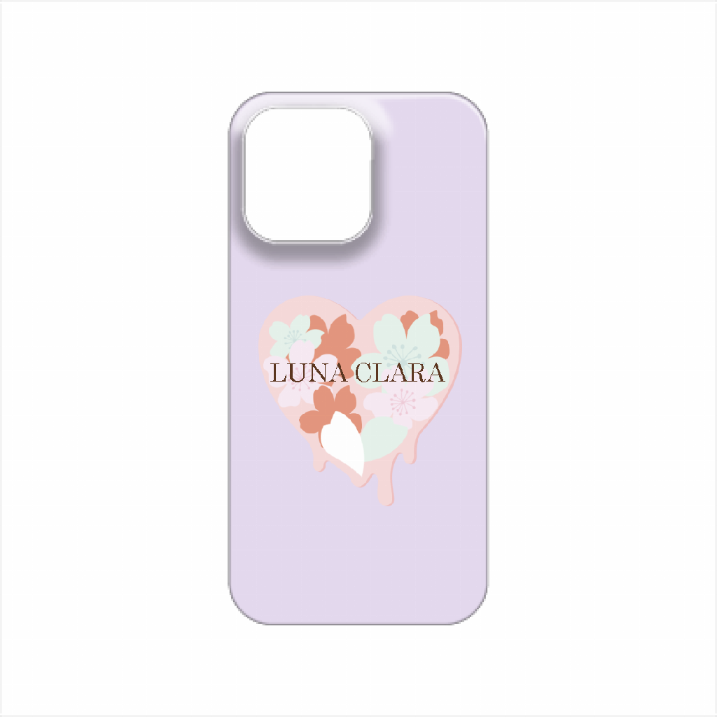 iPhone 14 Pro Max 桜のパープルハート ハードカバーケース