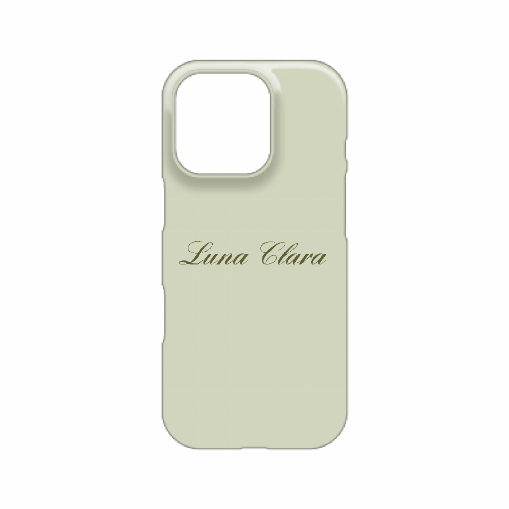 iPhone 16 Pro LUNA CLARAくすみグリーン ハードカバーケース