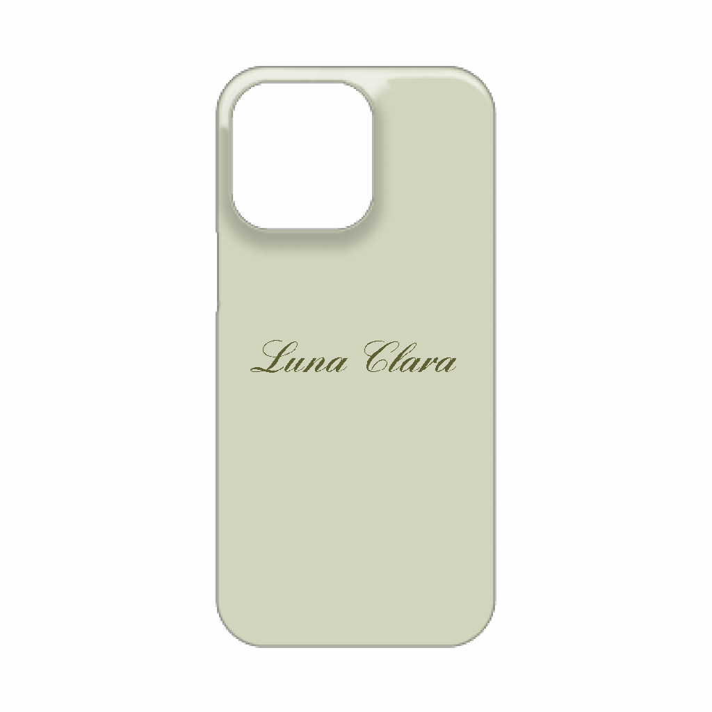 iPhone 15 Pro Max LUNA CLARAくすみグリーン ハードカバーケース