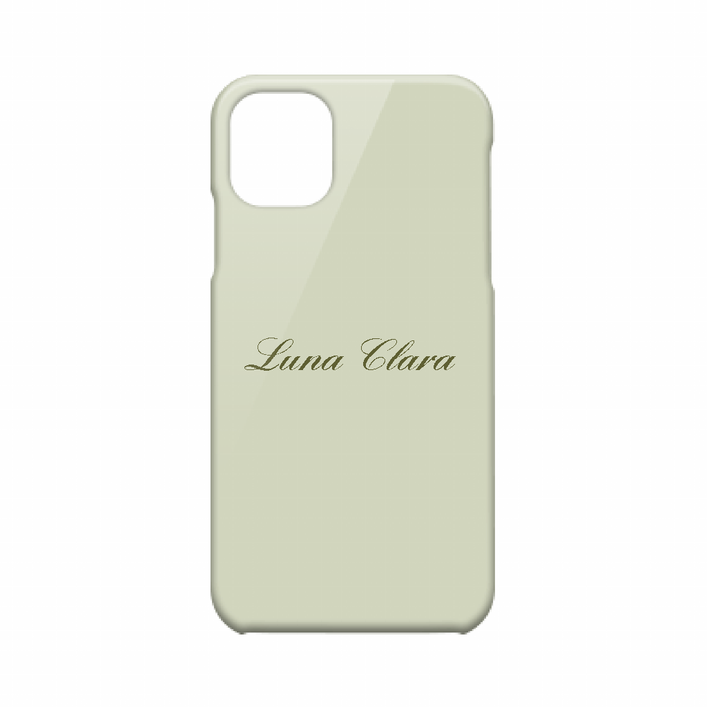 iPhone 11 LUNA CLARAくすみグリーン ハードカバーケース