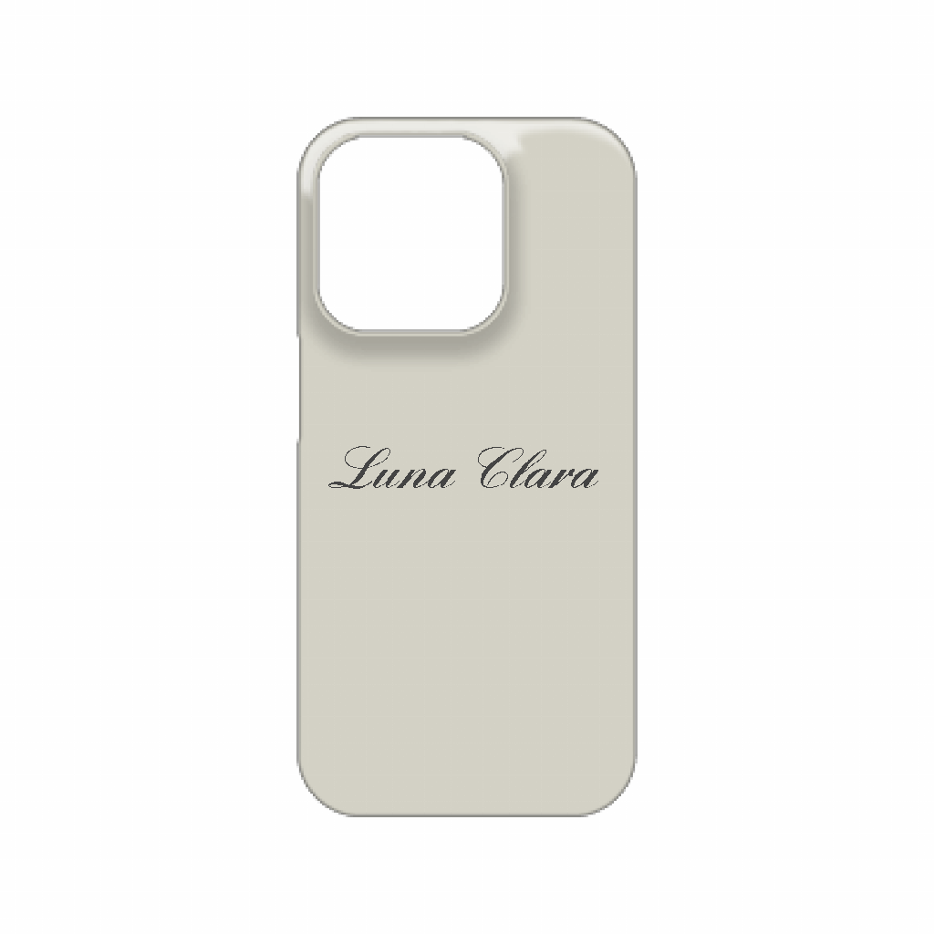 iPhone 15 Pro LUNA CLARAくすみグレー ハードカバーケース