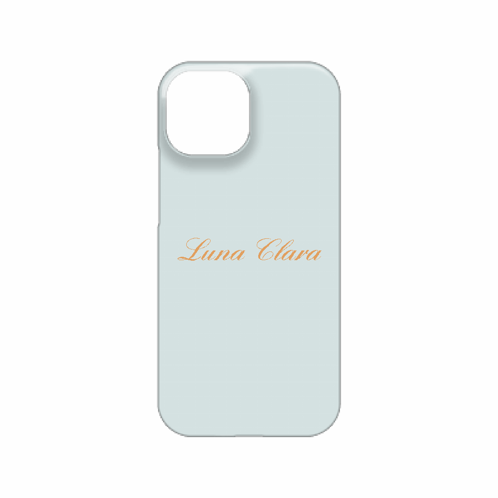iPhone 15 LUNA CLARAくすみブルー ハードカバーケース