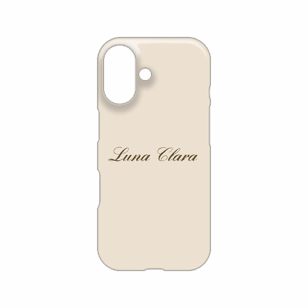 iPhone 16 LUNA CLARAくすみベージュ ハードカバーケース