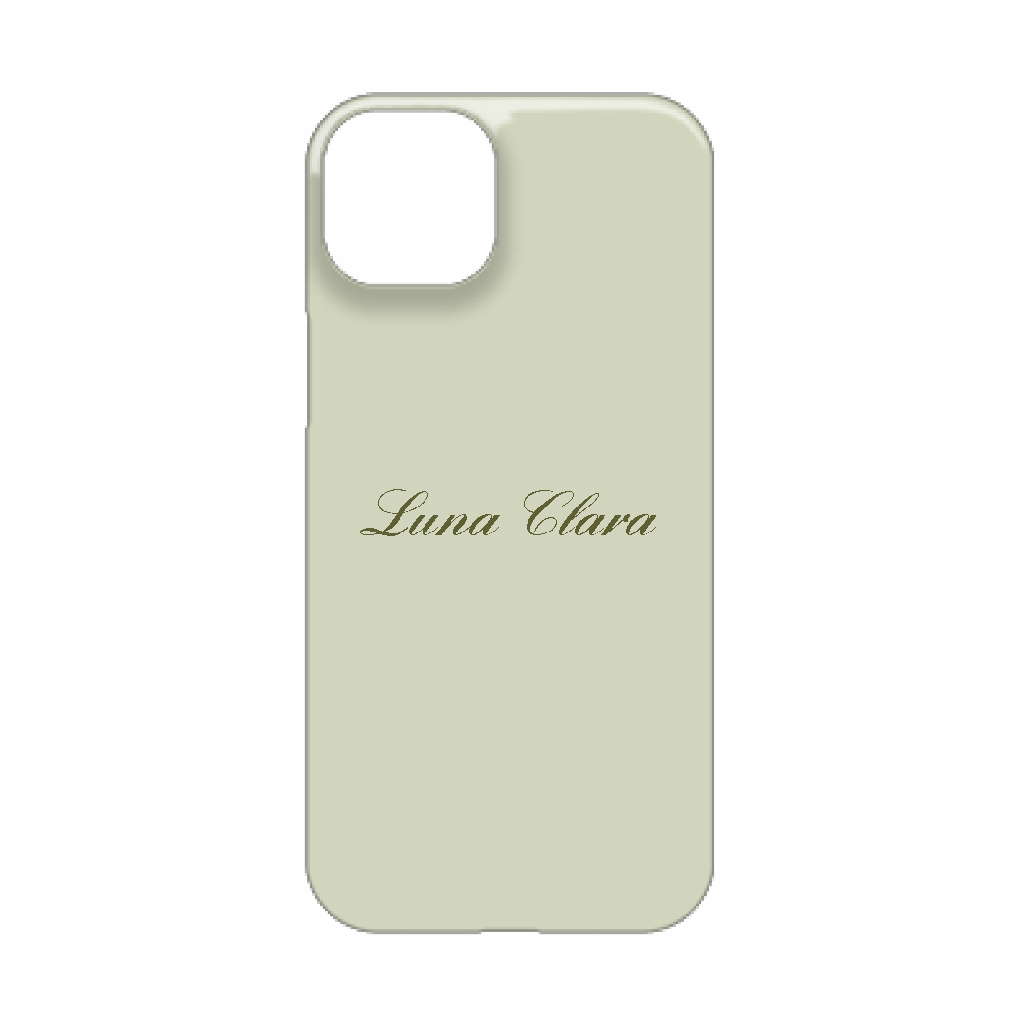 iPhone 15 Plus LUNA CLARAくすみグリーン ハードカバーケース