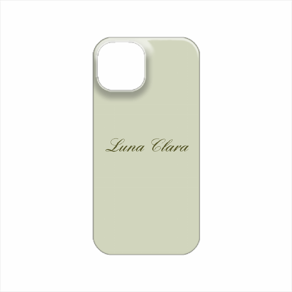 iPhone 14 LUNA CLARAくすみグリーン ハードカバーケース