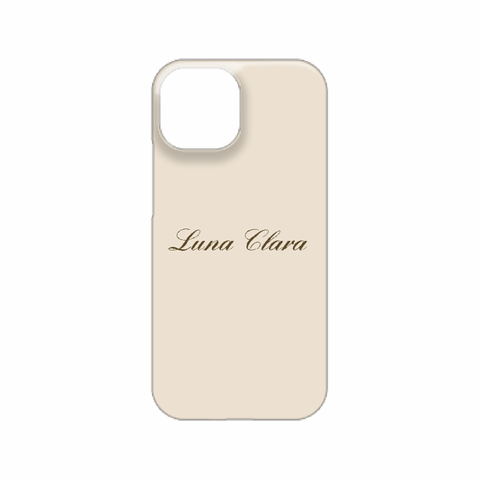 iPhone 15 LUNA CLARAくすみベージュ ハードカバーケース