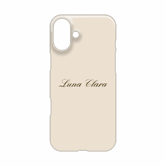 iPhone 16 Plus LUNA CLARAくすみベージュ ハードカバーケース