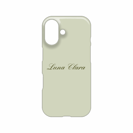 iPhone 16 LUNA CLARAくすみグリーン ハードカバーケース