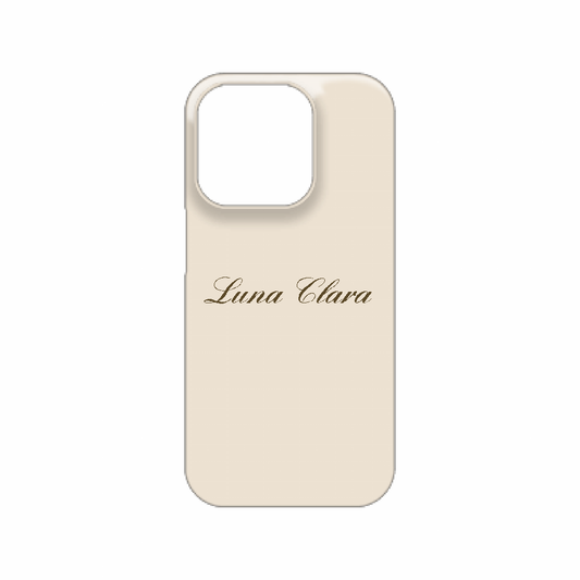 iPhone 15 Pro LUNA CLARAくすみベージュ ハードカバーケース