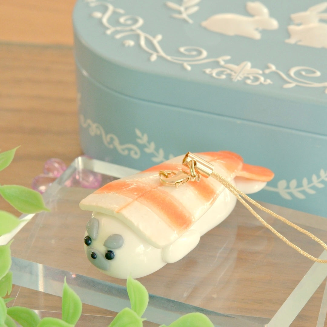蒸し海老アザラシ寿司キーホルダー