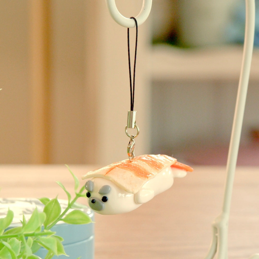 蒸し海老アザラシ寿司キーホルダー