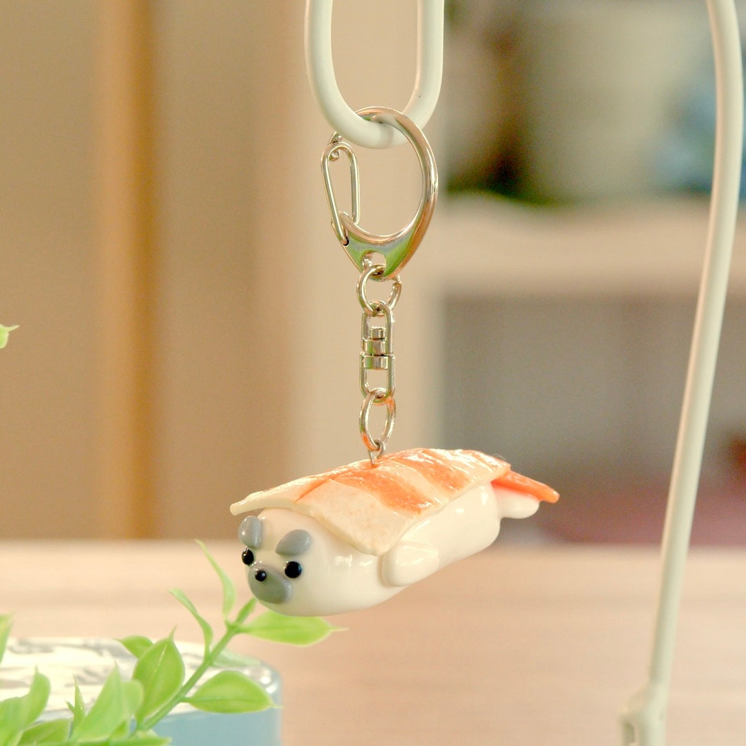 蒸し海老アザラシ寿司キーホルダー