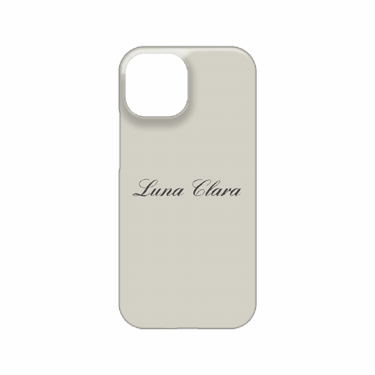 iPhone 15 LUNA CLARAくすみグレー ハードカバーケース