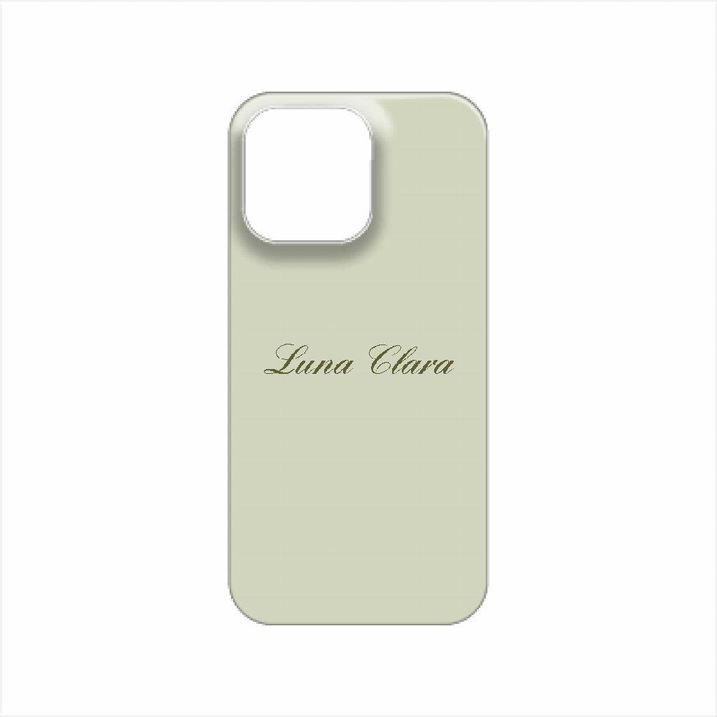 iPhone 14 Pro Max LUNA CLARAくすみグリーン ハードカバーケース