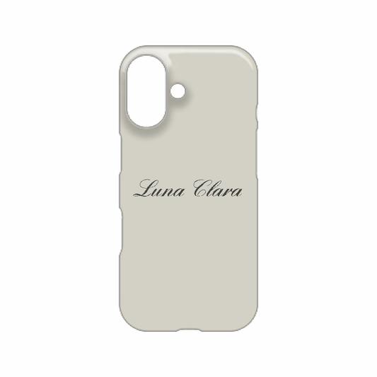 iPhone 16 LUNA CLARAくすみグレー ハードカバーケース