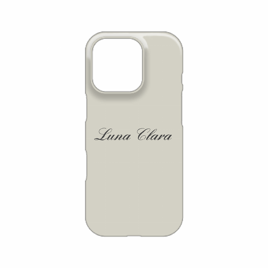 iPhone 16 Pro LUNA CLARAくすみグレー ハードカバーケース