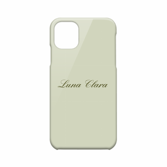 iPhone 11 LUNA CLARAくすみグリーン ハードカバーケース