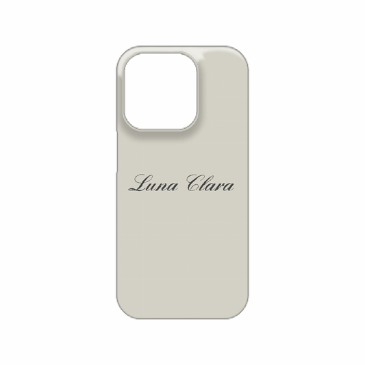 iPhone 15 Pro LUNA CLARAくすみグレー ハードカバーケース