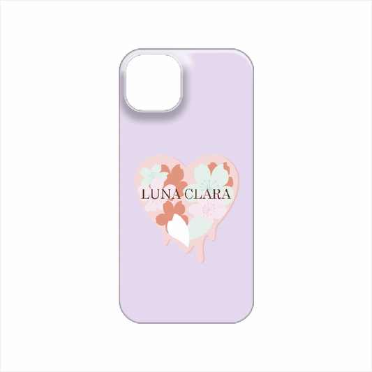 iPhone 14 Plus 桜のパープルハート ハードカバーケース