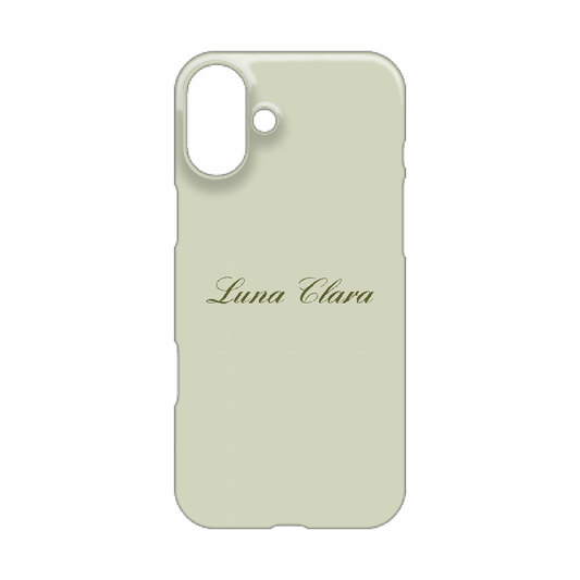 iPhone 16 Plus LUNA CLARAくすみグリーン ハードカバーケース