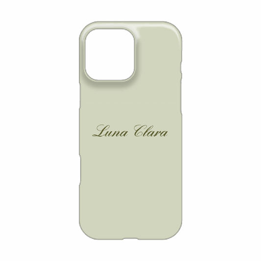 iPhone 16 Pro Max LUNA CLARAくすみグリーン ハードカバーケース