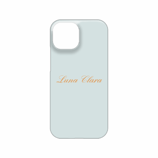 iPhone 15 LUNA CLARAくすみブルー ハードカバーケース