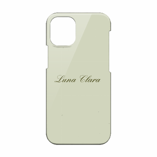 iPhone 12 mini LUNA CLARAくすみグリーン ハードカバーケース