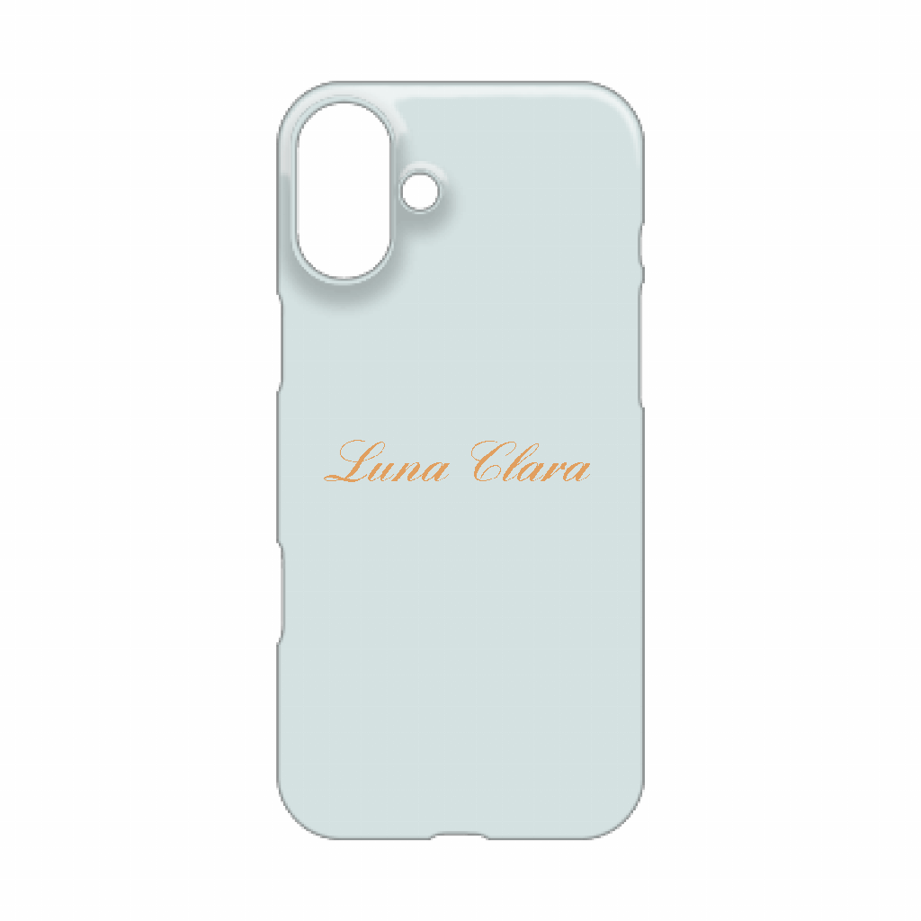 iPhone 16 Plus LUNA CLARAくすみブルー ハードカバーケース