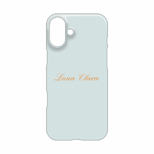 iPhone 16 Plus LUNA CLARAくすみブルー ハードカバーケース