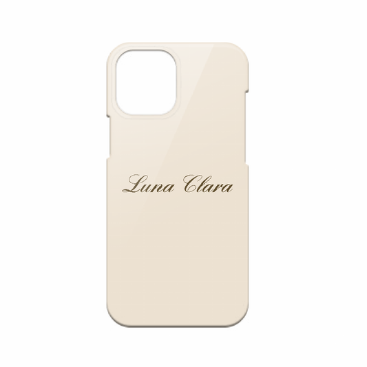 iPhone 12 LUNA CLARAくすみベージュ ハードカバーケース