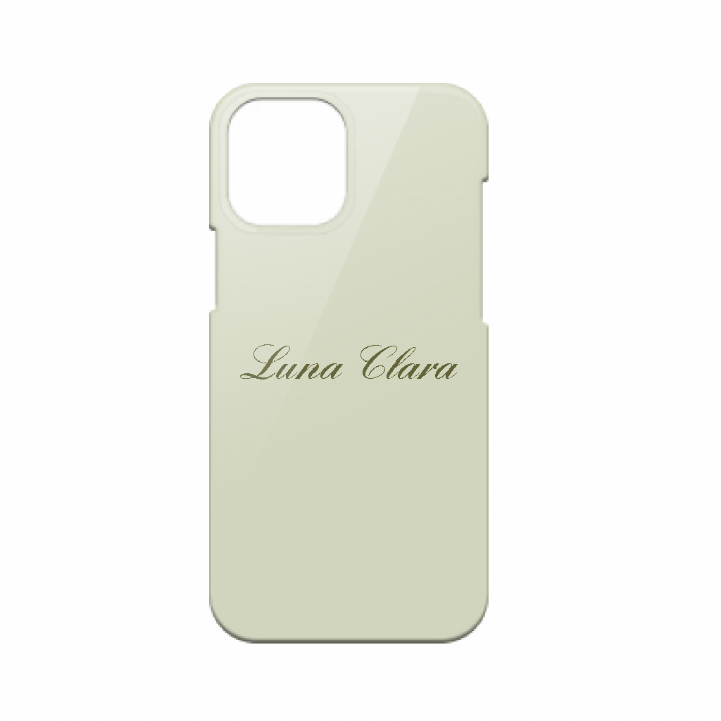 iPhone 12 LUNA CLARAくすみグリーン ハードカバーケース