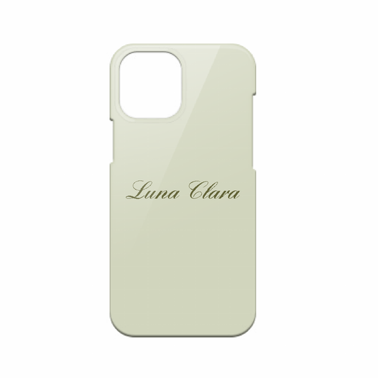 iPhone 12 LUNA CLARAくすみグリーン ハードカバーケース