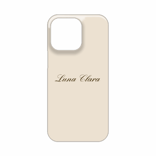 iPhone 15 Pro Max LUNA CLARAくすみベージュ ハードカバーケース