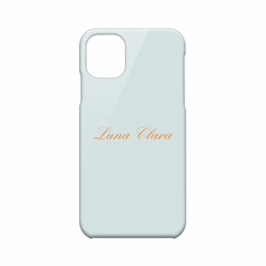 iPhone 11 LUNA CLARAくすみブルー ハードカバーケース