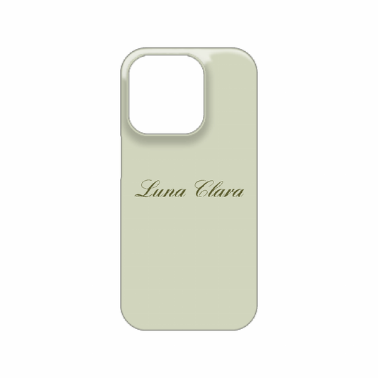 iPhone 15 Pro LUNA CLARAくすみグリーン ハードカバーケース