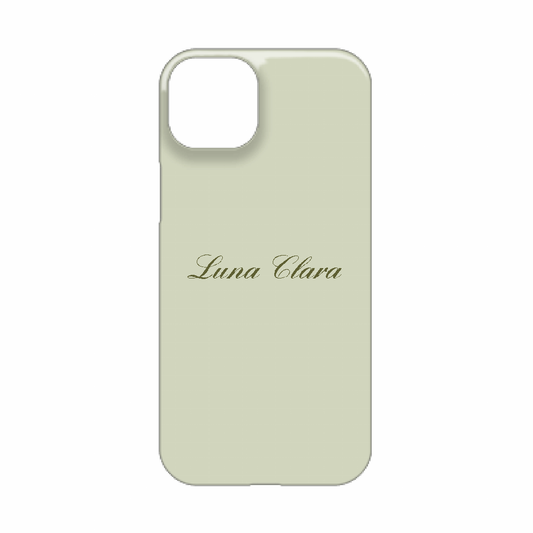 iPhone 15 Plus LUNA CLARAくすみグリーン ハードカバーケース