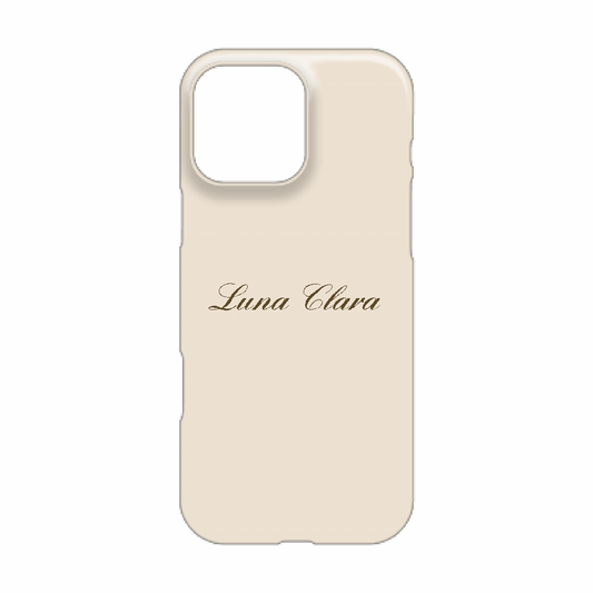 iPhone 16 Pro Max LUNA CLARAくすみベージュ ハードカバーケース