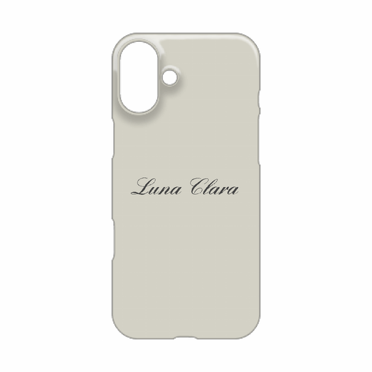 iPhone 16 Plus LUNA CLARAくすみグレー ハードカバーケース