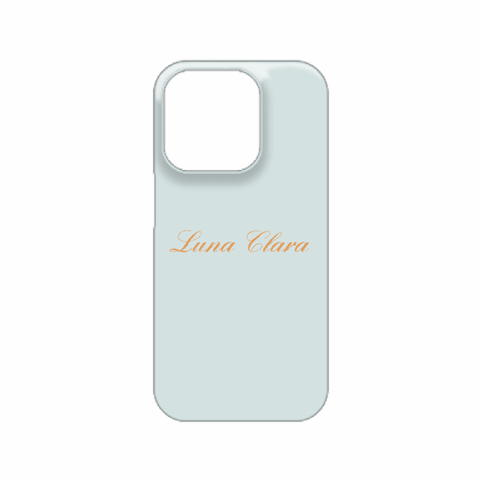 iPhone 15 Pro LUNA CLARAくすみブルー ハードカバーケース