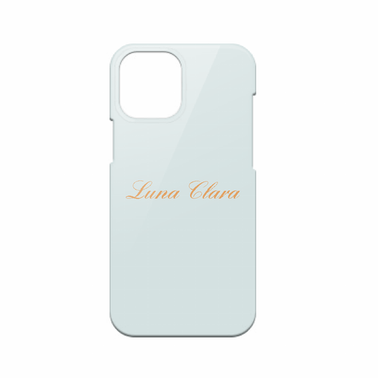 iPhone 12 LUNA CLARAくすみブルー ハードカバーケース