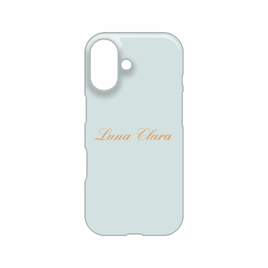 iPhone 16 LUNA CLARAくすみブルー ハードカバーケース