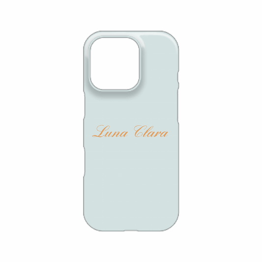 iPhone 16 Pro LUNA CLARAくすみブルー ハードカバーケース